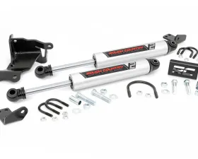 Rough Country V2 Steering Stabilizer Dual Jeep Gladiator JT Wrangler JL 2 Door Wrangler JL Unlimited 2018-2022