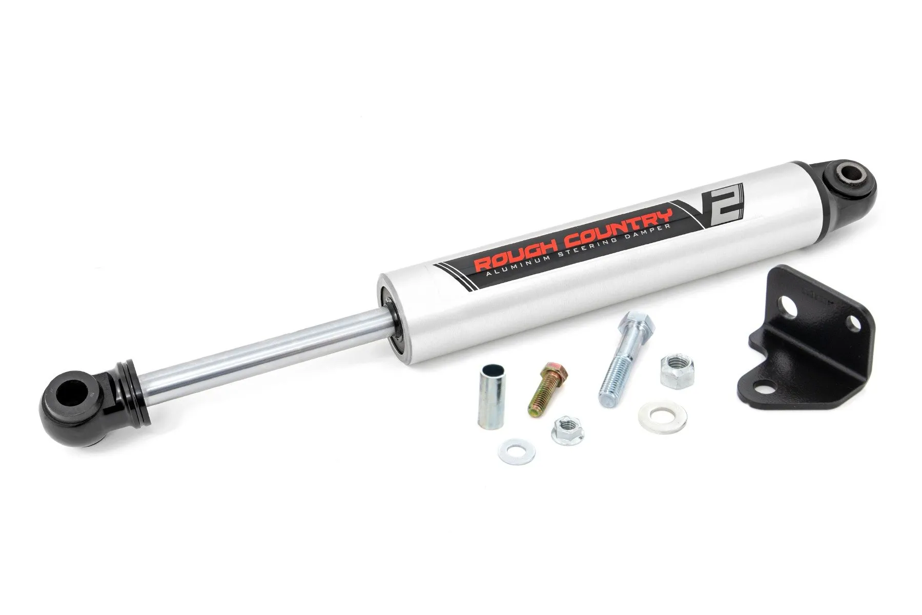 Rough Country V2 Steering Stabilizer Relocation Bracket Jeep Wrangler JK Unlimited 2WD | 4WD Wrangler JK 2 Door 2007-2018 - 8730670