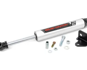 Rough Country V2 Steering Stabilizer Relocation Bracket Jeep Wrangler JK Unlimited 2WD | 4WD Wrangler JK 2 Door 2007-2018