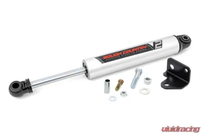 Rough Country V2 Steering Stabilizer Relocation Bracket Jeep Wrangler JK Unlimited 2WD | 4WD Wrangler JK 2 Door 2007-2018 - 8730670