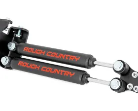Rough Country Stacked Dual Steering Stabilizer for 4-6