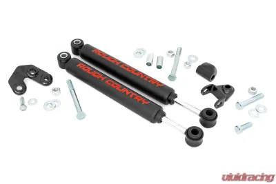 Rough Country Stacked Dual Steering Stabilizer for 2.5-6.5" Lifts Jeep - 87308