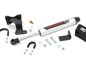 Rough Country V2 Steering Stabilizer Axle Bracket Jeep Wrangler JK Unlimited 2WD | 4WD Wrangler JK 2 Door 2007-2018