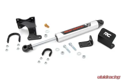 Rough Country V2 Steering Stabilizer Axle Bracket Jeep Wrangler JK Unlimited 2WD | 4WD Wrangler JK 2 Door 2007-2018 - 8731970