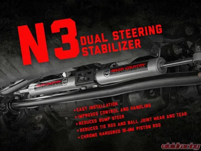 Rough Country Dual Steering Stabilizer 94-99 Ram 1500 4WD Dodge Ram 1500 1994-1999 - 8732130