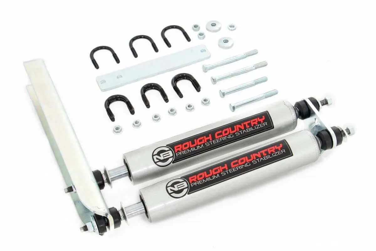 Rough Country N3 Steering Stabilizer Dual Ford Bronco | F-150 | F-250 1980-1998 - 8733830