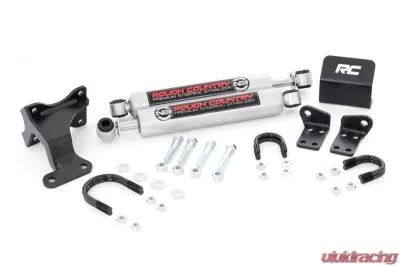 Rough Country N3 Steering Stabilizer Dual 2-8" Lift Jeep Wrangler JK | Wrangler Unlimited 07-18 - 8734930