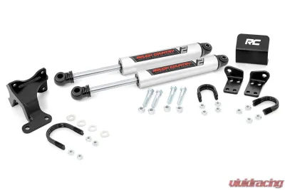 Rough Country V2 Steering Stabilizer Dual Jeep Wrangler JK Unlimited 2WD | 4WD Wrangler JK 2 Door 2007-2018 - 8734970