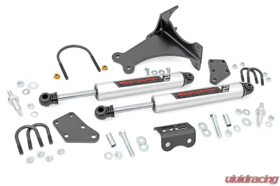 Rough Country V2 Steering Stabilizer Dual 2-8" Lift Ford F-250 F-350 Super Duty 4WD 2005-2024 - 8749270