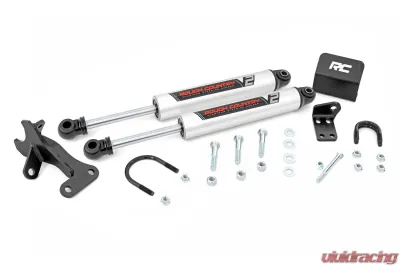 Rough Country V2 Steering Stabilizer Dual Jeep Grand Cherokee 2WD 4WD 1999-2004 - 8749670