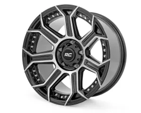Rough Country 89 Series Wheel One-Piece Black Machined Gun Metal 17x9 6x5.5 +0mm