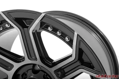 Rough Country 89 Series Wheel One-Piece Black Machined Gun Metal 17x9 6x5.5 -12mm - 89170912