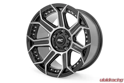 Rough Country 89 Series Wheel One-Piece Black Machined Gun Metal 17x9 5x4.5 -12mm - 89170913