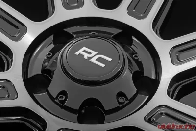 Rough Country 89 Series Wheel One-Piece Black Machined Gun Metal 17x9 5x4.5 -12mm - 89170913