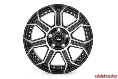 Rough Country 89 Series Wheel One-Piece Black Machined Gun Metal 17x9 5x4.5 -12mm - 89170913