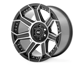 Rough Country 89 Series Wheel One-Piece Black Machined Gunmetal 20x9 6x5.5 +18mm