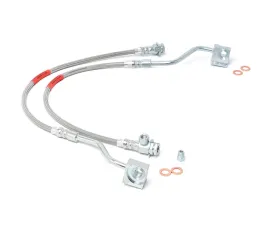 Rough Country Front Extended Stainless Steel Brake Lines for 4-6