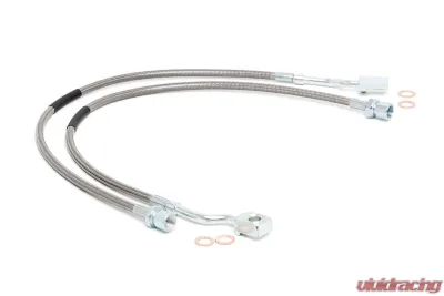 Rough Country Front Extended SS Brake Lines 07-17 GM 1500 Pickup and SUV for 5-7.5-in Lifts - 89370