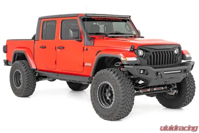 Rough Country Rock Sliders for Jeep Gladiator JT 2020-2022, 67" Steel, Black Powder Coat - 90802