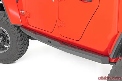 Rough Country Rock Sliders for Jeep Gladiator JT 2020-2022, 67" Steel, Black Powder Coat - 90802