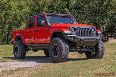 Rough Country Rock Sliders for Jeep Gladiator JT 2020-2022, 67" Steel, Black Powder Coat - 90802