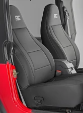 Rough Country Black Neoprene Seat Cover Set Front and Rear Jeep Wrangler 1997-2002                                     - 91000 - Image 4