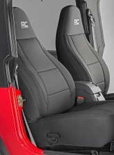 Rough Country Black Neoprene Seat Cover Set Front and Rear Jeep Wrangler 2003-2006                                     - 91001 - Image 4