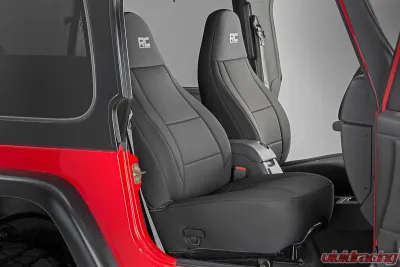 Rough Country Black Neoprene Seat Cover Set Front and Rear Jeep Wrangler 2003-2006 - 91001