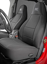 Rough Country Black Neoprene Seat Cover Set Front and Rear Jeep Wrangler 2003-2006                                     - 91001 - Image 5