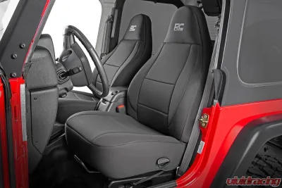 Rough Country Black Neoprene Seat Cover Set Front and Rear Jeep Wrangler 2003-2006 - 91001