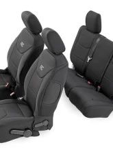 Rough Country Seat Covers Front and Rear for Jeep Wrangler 2007-2010, Neoprene, 4-Layer Construction                                     - 91002A - Image 3