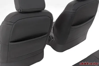 Rough Country Black Neoprene Seat Cover Set Front and Rear Jeep Wrangler 2013-2018 - 91004