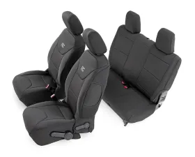 Rough Country Jeep Neoprene Seat Cover Set | Black 11-12 Wrangler JK | 2 Door Jeep Wrangler 2011-2012