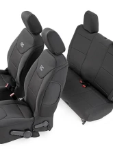 Rough Country Jeep Neoprene Seat Cover Set | Black 13-17 Wrangler JK | 2 Door Jeep Wrangler 2013-2018                                     - 91007 - Image 2