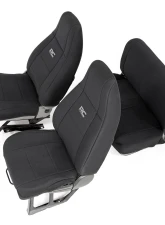 Rough Country Jeep Neoprene Seat Cover Set | Black 87-90 Wrangler YJ Jeep Wrangler 1987-1990                                     - 91008 - Image 3