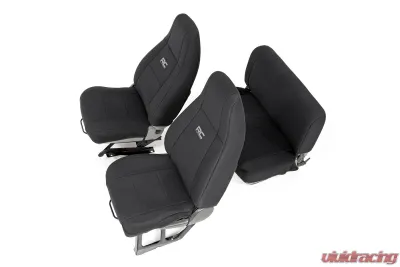Rough Country Jeep Neoprene Seat Cover Set | Black 87-90 Wrangler YJ Jeep Wrangler 1987-1990 - 91008