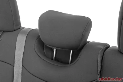 Rough Country Jeep Neoprene Seat Cover Set, Black 18-20 Wrangler JL Unlimited Jeep Wrangler 2018-2020 - 91010