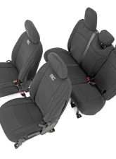 Rough Country Jeep Neoprene Seat Cover Set, Black 18-20 Wrnglr JL Unlmtd w/Rear Center Armrest Jeep Wrangler 2018-2020                                     - 91012 - Image 6