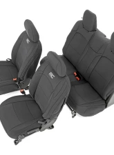 Rough Country Neoprene Seat Cover Set for 2018-2020 Jeep Wrangler JL, Black                                     - 91020 - Image 4