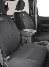 Rough Country Neoprene Seat Cover Set for 2018-2020 Jeep Wrangler JL, Black                                     - 91020 - Image 2