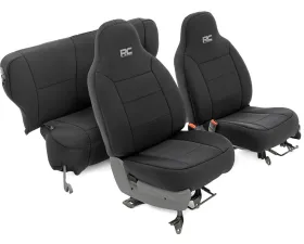 Rough Country Seat Covers for Jeep Cherokee 1984-1996, Non-Detach Headrest, Neoprene