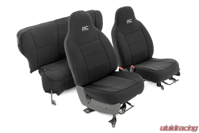 Rough Country Seat Covers for Jeep Cherokee 1984-1996, Non-Detach Headrest, Neoprene - 91021A