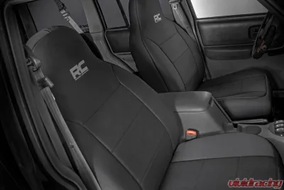 Rough Country Seat Covers for Jeep Cherokee 1984-1996, Non-Detach Headrest, Neoprene - 91021A
