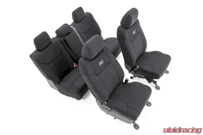Rough Country Seat Covers for 2014-2021 Toyota Tundra Crew Cab with Console Cover and Rear - 91027A
