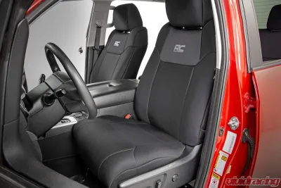 Rough Country Seat Covers for 2014-2021 Toyota Tundra Crew Cab with Console Cover and Rear - 91027A