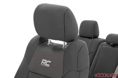 Rough Country Seat Covers for 2014-2021 Toyota Tundra Crew Cab with Console Cover and Rear - 91027A