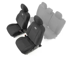 Rough Country Seat Covers Front Double Cab Toyota Tacoma 2WD | 4WD 2016-2023