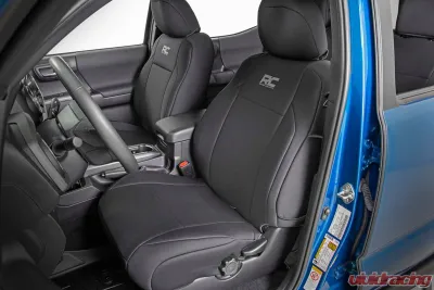Rough Country Seat Covers Front Double Cab Toyota Tacoma 2WD | 4WD 2016-2023 - 91030