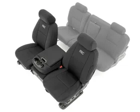 Rough Country GM Neoprene Front Seat Covers; Black 07-13 1500; 11-13 2500