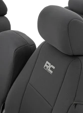 Rough Country Neoprene Front Seat Covers Black for 07-13 Chevy Silverado & 11-13 GMC Sierra                                     - 91032 - Image 2
